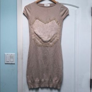 Rue du Mail Paris soft pink knit dress sz M